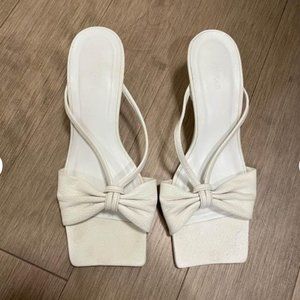 BY FAR White Leather Sandals - size 38